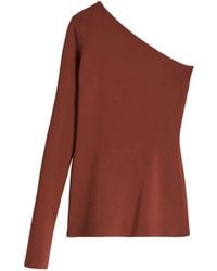 Victoria Beckham - One Shoulder Ribbed Top - Lyst