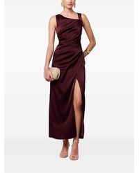 Savel - Asymmetric-Neck Draped Maxi Dress - Lyst