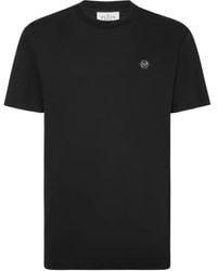 Philipp Plein - Round Neck Short Sleeve T-Shirt With Logo Plaque - Lyst