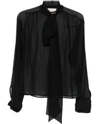 Blumarine - Tie-Neck Blouse - Lyst