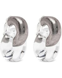 Monies - Havana Interlocking Hoop Earrings - Lyst