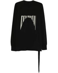Rick Owens - Graphic-Print Long-Sleeve T-Shirt - Lyst