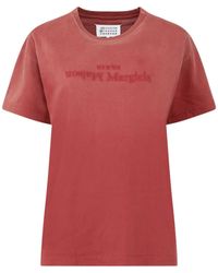 Maison Margiela - Katoenen T-shirt Met Logoprint - Lyst