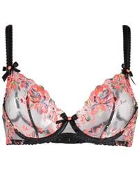 Agent Provocateur - Lexx Floral-embroidered Bra - Lyst