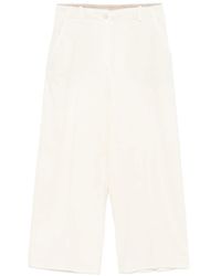 Alysi - Pleat-Detailed Cotton Trousers - Lyst
