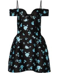 ShuShu/Tong - Flared Mini-jurk Met Bloemenprint - Lyst