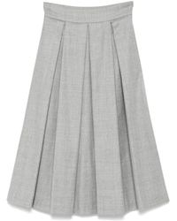 Eleventy - Robe Mi-Longue À Design Plissé - Lyst