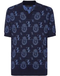 Billionaire - Crest Patterned-jacquard Polo Shirt - Lyst