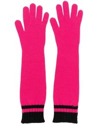 Alberta Ferretti - Ribbed-Knit Long-Length Gloves - Lyst