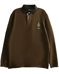 Polo Ralph Lauren - Bear-Embroidered Rugby Polo Shirt - Lyst