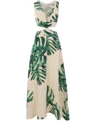 Raquel Diniz - Ärmelloses V-Ausschnitt-Kleid Mit Ausschnitten - Lyst