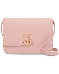Burberry - Tb Logo-Plaque Calf Leather Shoulder Bag - Lyst