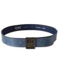 CoSTUME NATIONAL - Logo-Buckle Distressed-Leather Belt - Lyst