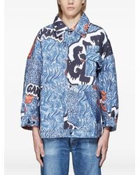 Garbage TV - Graffiti-Print Canvas Jacket - Lyst