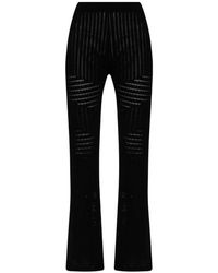 Akep - Open-Knit Flared Trousers - Lyst