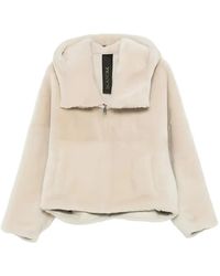 Blancha - Shearling Funnel-Neck Jacket - Lyst