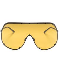 Rick Owens - Shield Temple Sonnenbrille mit Oversized-Gestell - Lyst
