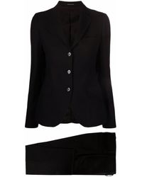 Tagliatore Single-breasted Wool Two-piece Suit - Black