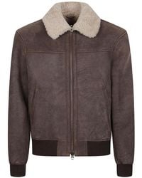 Stewart - Leren Jack Met Lammy Kraag - Lyst