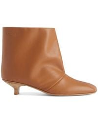 Giuseppe Zanotti - Pointed-Toe Leather Ankle Boots - Lyst
