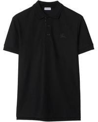 Burberry Equestrian Knight Polo Shirt in Black for Men | Lyst
