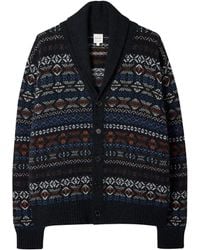 Paul Smith - Patterned Shawl-Collar Cardigan - Lyst