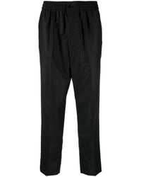 Ami Paris - Pinstripe Cropped Wool Trousers - Lyst