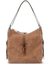 Tod's - T Timeless Small Suede Shoulder Bag - Lyst
