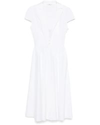 Ermanno Scervino - Robe En Popeline À Coupe Mi-Longue - Lyst
