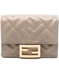Fendi - Baguette Leather Trifold Wallet - Lyst