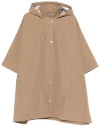 Barbour - Hooded Buttoned Coat - Lyst