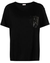 Liu Jo - Rhinestone-embellished Trompe L'oeil-effect T-shirt - Lyst