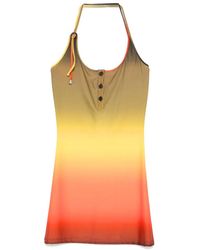 The Attico - Vestido corto con cuello halter - Lyst