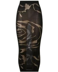 Wolford - Rose Shadow Getailleerde Midi-Rok - Lyst