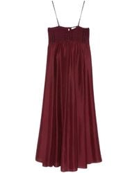 forte_forte - Crochet-Knit Silk-Satin Dress - Lyst