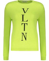 Valentino Garavani - Ribbed Logo-Detail Sweater - Lyst