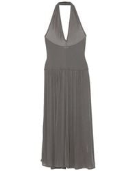 St. Agni - V-Neck Midi Dress - Lyst