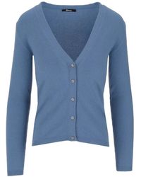 LA ROSE - V-Neck Cashmere Cardigan - Lyst