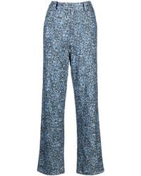 Zadig & Voltaire - Sequin-embellished Straight-leg Trousers - Lyst