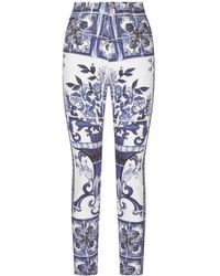 Dolce & Gabbana - Jeans Grace mit Majolika-Print - Lyst