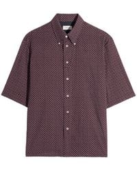 Lemaire - Geometric-Print Button-Down Shirt - Lyst