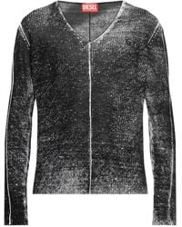 DIESEL - Truien & Vesten ,Grijs ,Linnen Sweater K-Robbel - Lyst