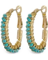 Gas Bijoux - Bead-Embellished Hoop Earrings - Lyst