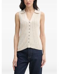Mos Mosh - Mmrinja Marisol Cable-Knit Button-Up Top - Lyst