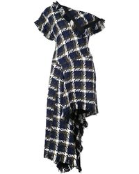 Monse Asymmetrische Jurk - Blauw