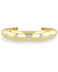 Zoe Chicco - 14kt Yellow Gold Aura Diamond Cuff Bracelet - Lyst