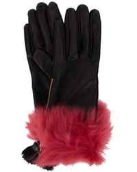 Prada - Fur-Trim Gloves - Lyst