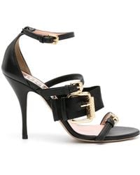 Moschino - Buckle-strap Leather Sandals - Lyst