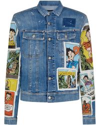 DSquared² - Giacca denim con stampa x Betty Boop - Lyst