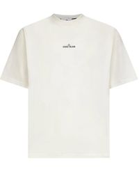 Stone Island - Archive Logo Cotton T-Shirt - Lyst